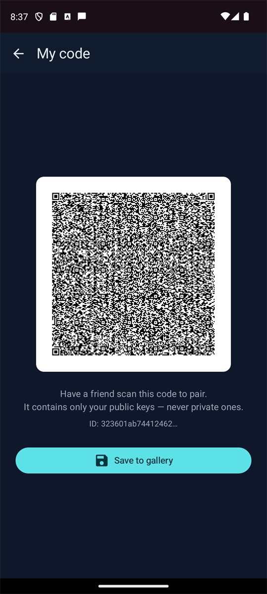 Aurora pairing QR code